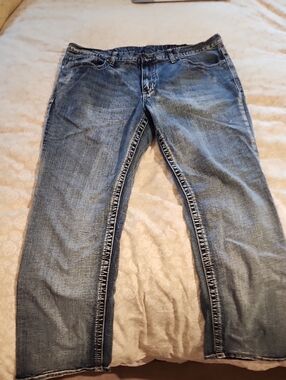 Slim Fit Men's Denim Jeans in Faded Blue